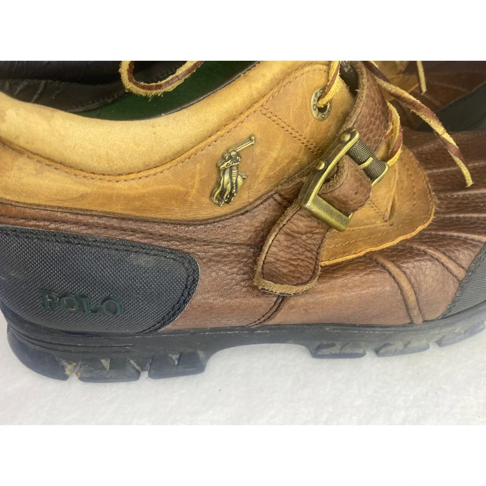 Polo Ralph Lauren Duck Boots Mens 11.5D Brown Leather Lug Sole Gorpcore